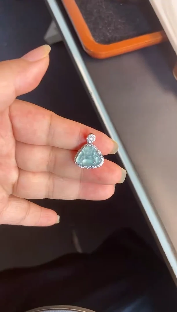 吊坠(不含链)银S925镶嵌翡翠1