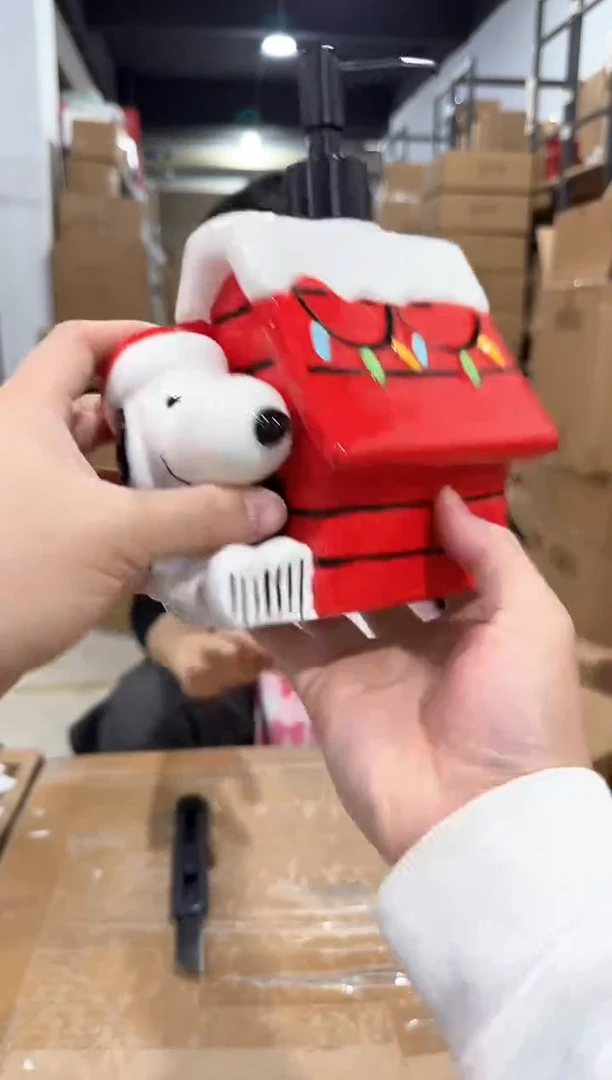 瓷片史努比房子按压瓶