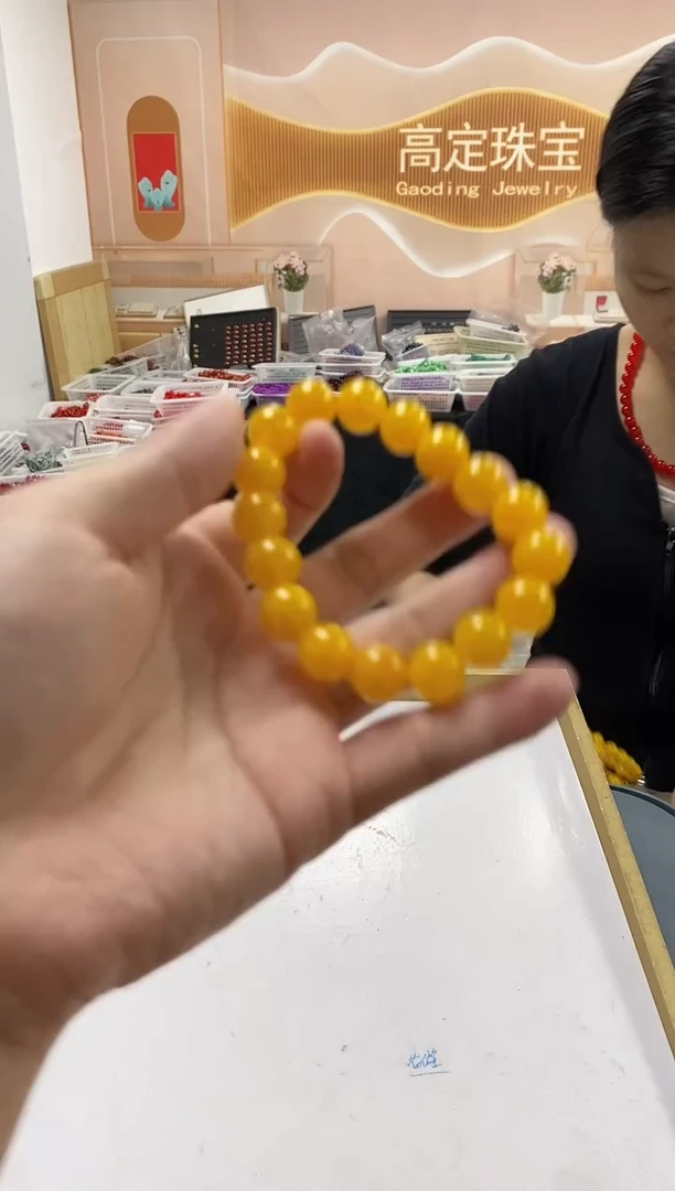 未镶嵌手串玛瑙/玉髓黄龙纹玛瑙手串