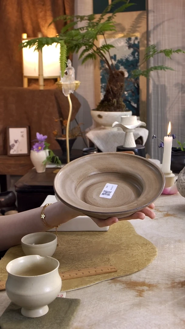 陶@@自在小暖圆底壶承ZZS00426