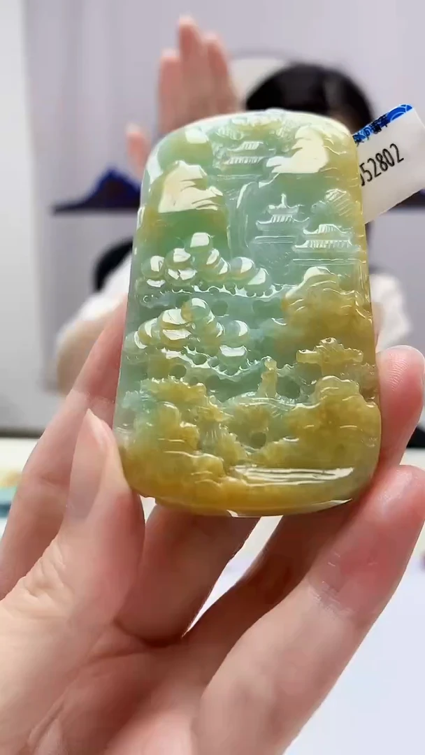 定制翡翠未镶嵌0405zm-毛货挂件52山水