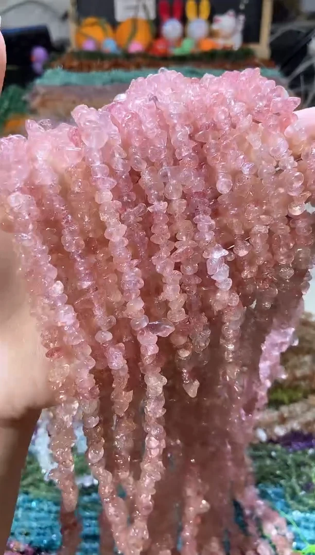 水晶珠宝半成品未镶嵌白水体草莓晶