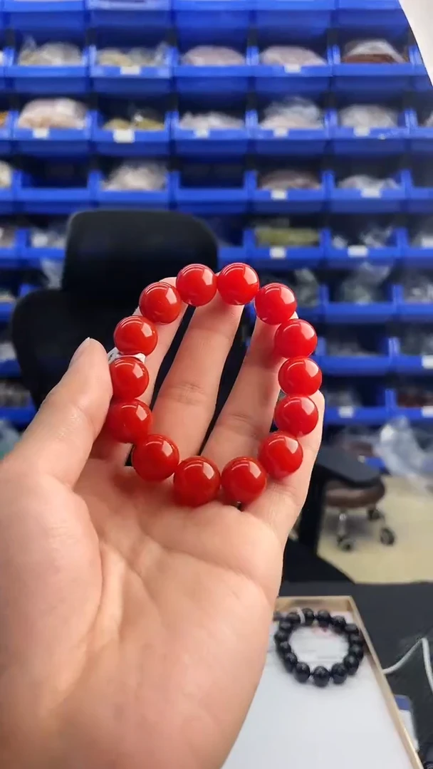 【闪购商品】玛瑙手饰未镶嵌红龙涎手串卡1.4多样性发一