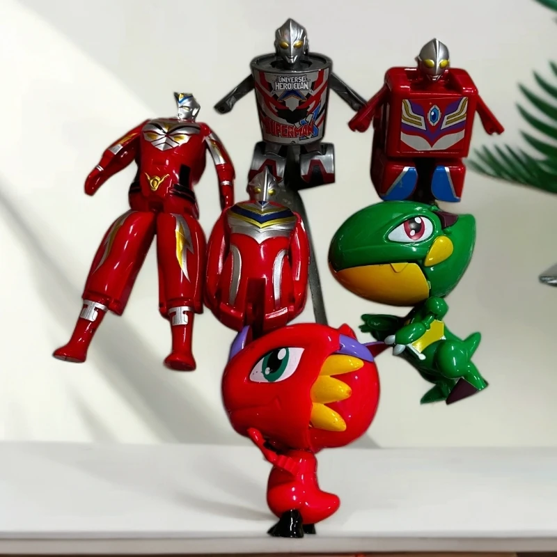 奥特曼变形玩具6个组合，微瑕
