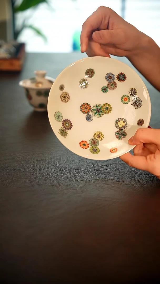 瓷片一点堂康熙五彩壶承