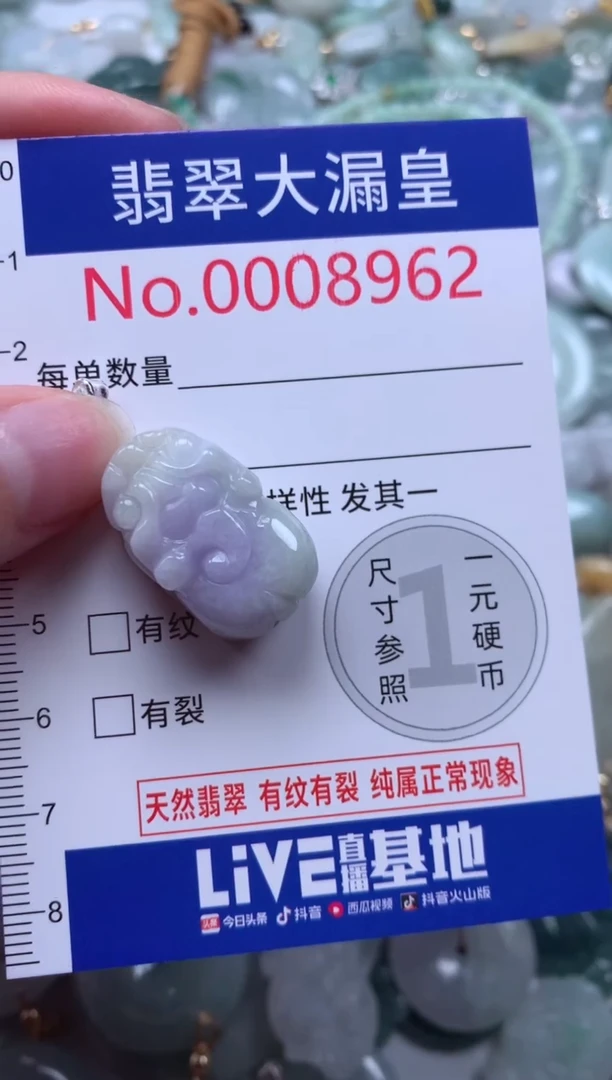 翡翠未镶嵌吊坠(不含链)8962