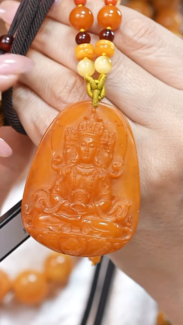 蜜蜡颈饰未镶嵌4986天然蜜蜡珠宝奇石云端妖孽全部保真