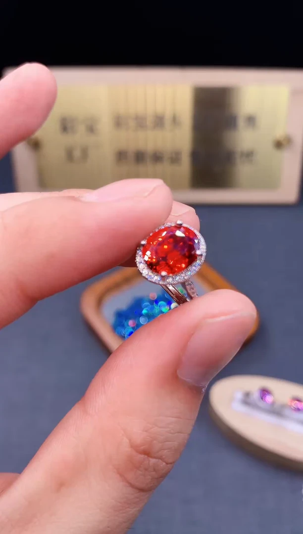 碧玺戒指银S925镶嵌.........