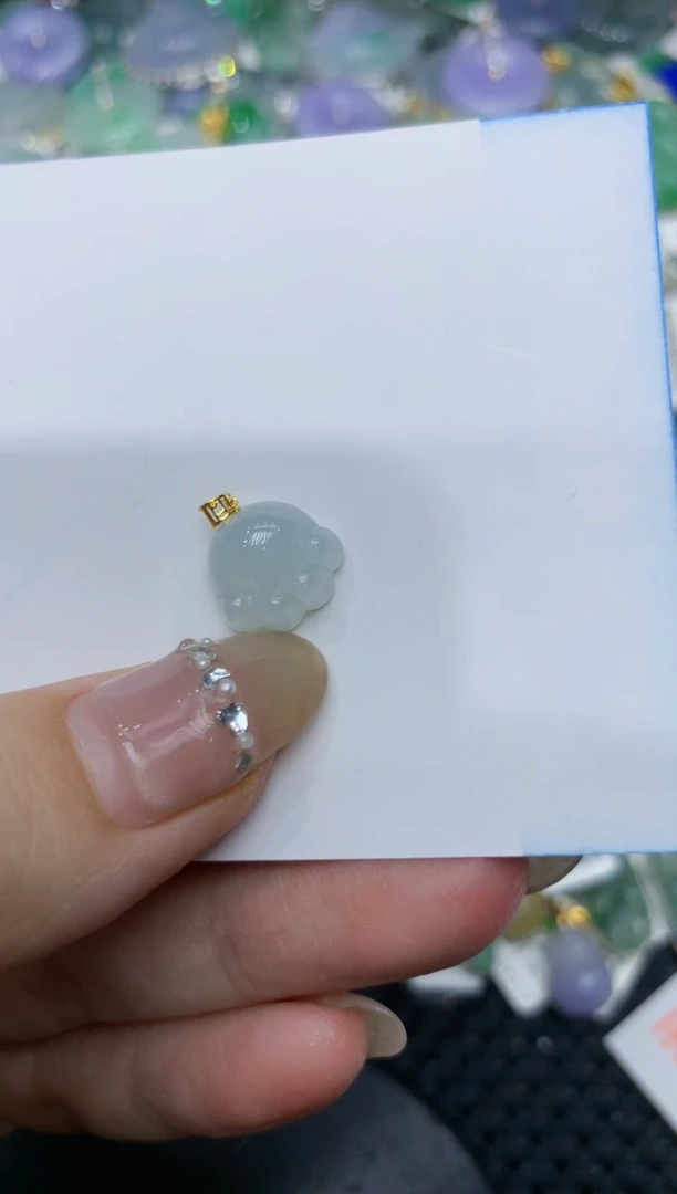 【闪购商品】翡翠颈饰18K金镶嵌222222222