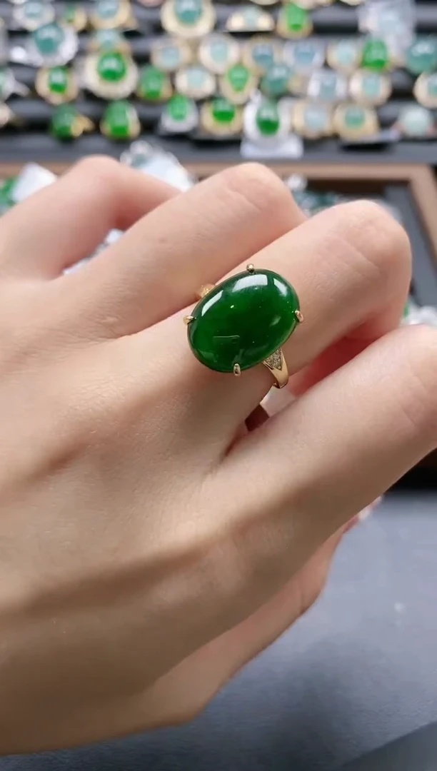 【闪购商品】翡翠戒指银S925镶嵌51151