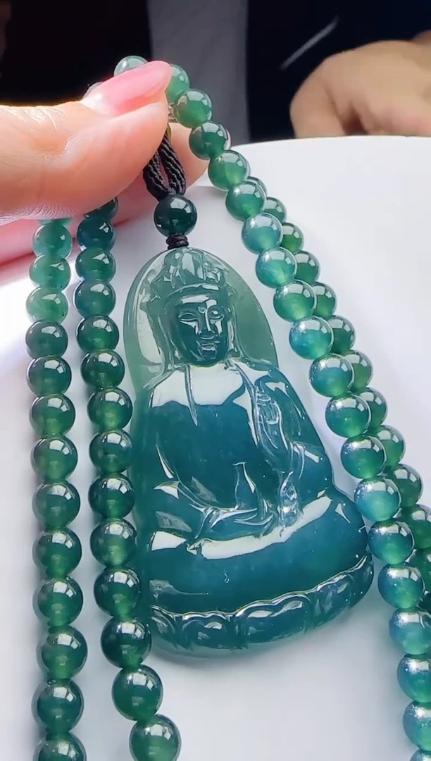 颈饰未镶嵌翡翠多样性发其一  小素衣观音