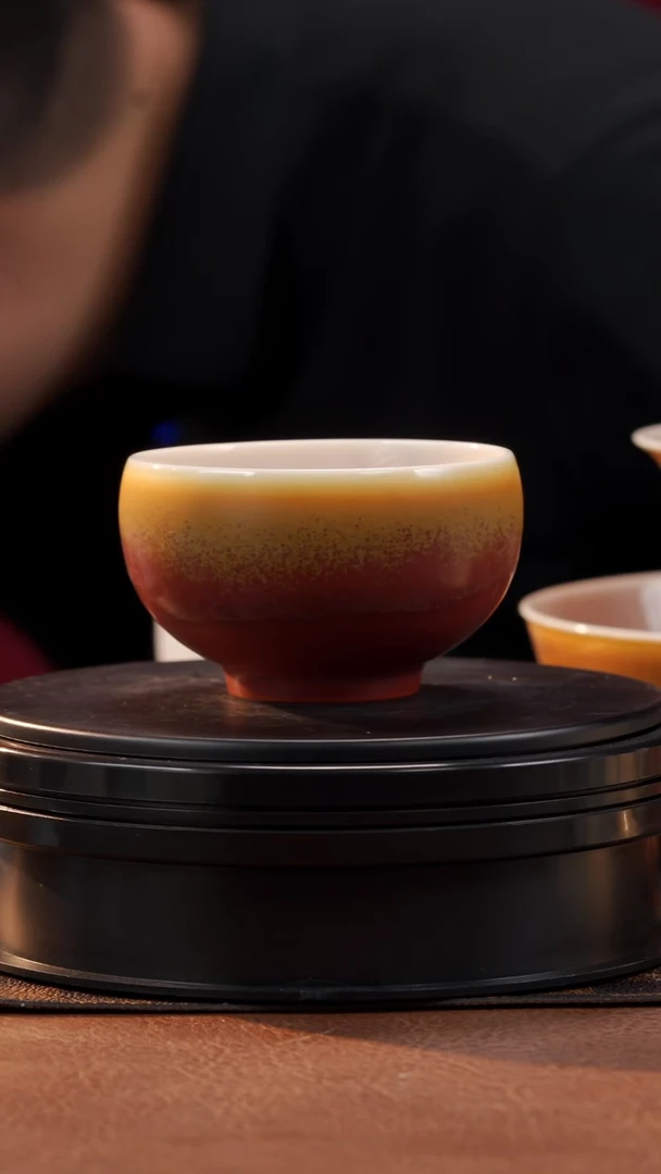 茶具宫墙红禅定杯