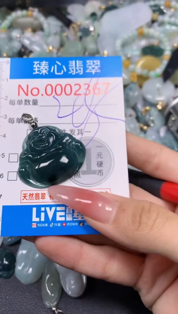 【闪购商品】翡翠颈饰未镶嵌含绳0002367