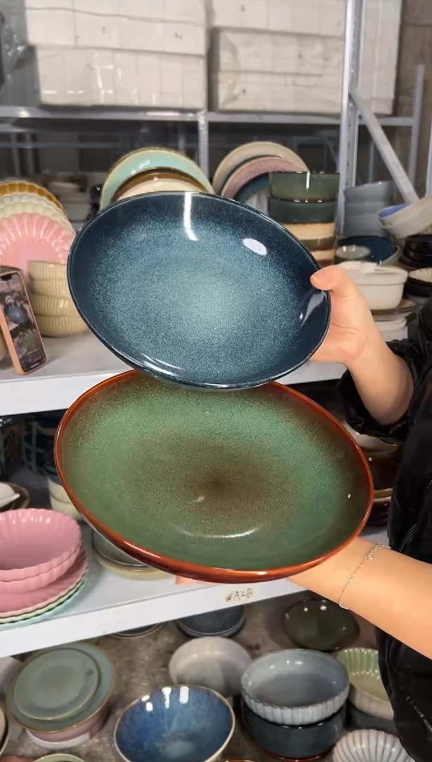 陶瓷外贸尾货瑕疵满20包邮X2深盘F4A/F6A