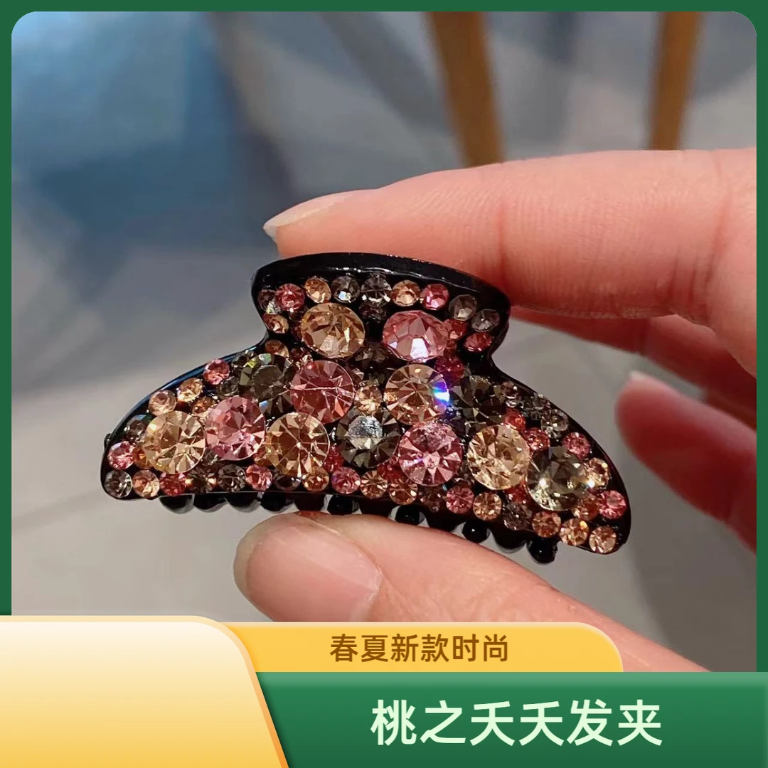 M1726春夏2025新款桃之夭夭系列月牙小夹子小抓夹2025新款超洋气