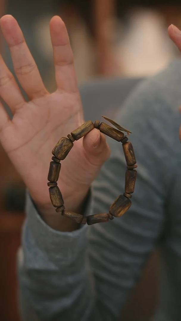 沉香手串张勺子树心油随型+算盘珠多样性发一