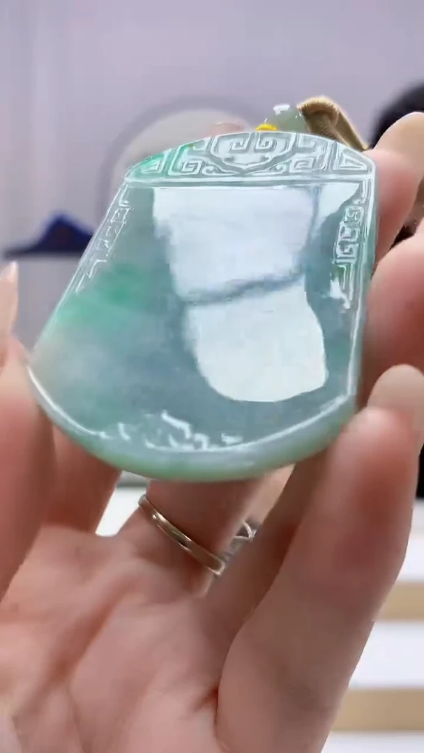未镶嵌定制翡翠5145DD-毛货挂件54