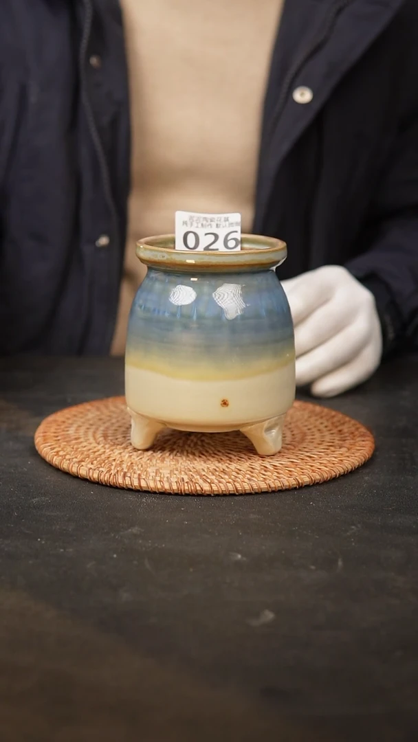 【闪购商品】瓷片026泥泥手工花盆