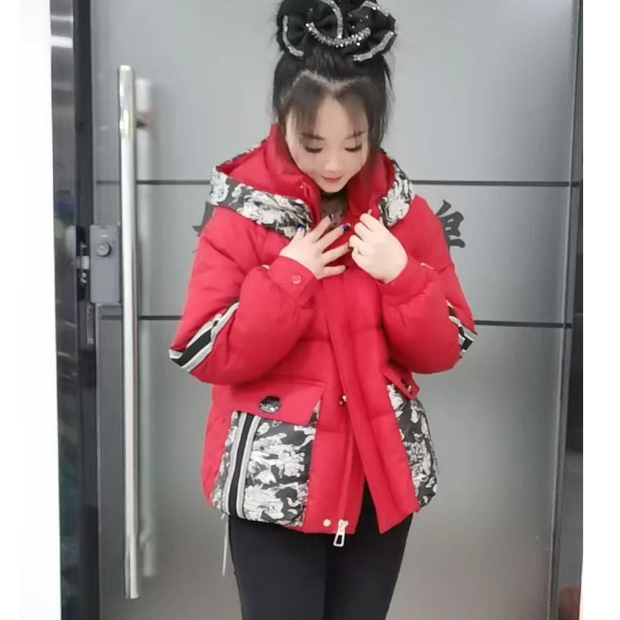 【婉婷服饰】保暖羽绒服冬季短款女装时尚宽松休闲百搭连帽显瘦外套