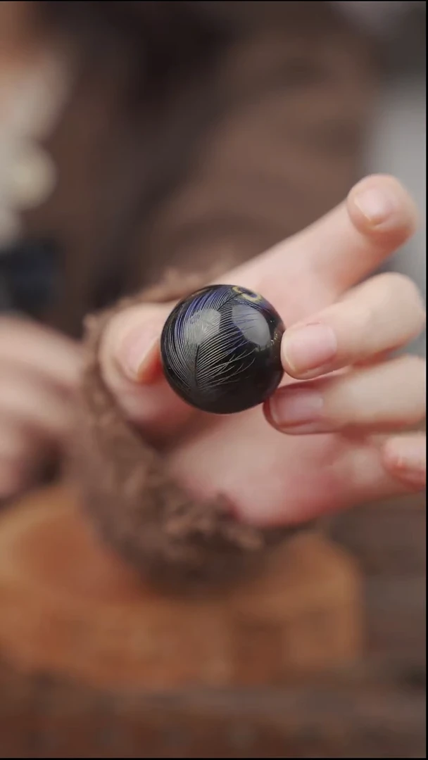 戗金孔雀羽漆珠 3.0