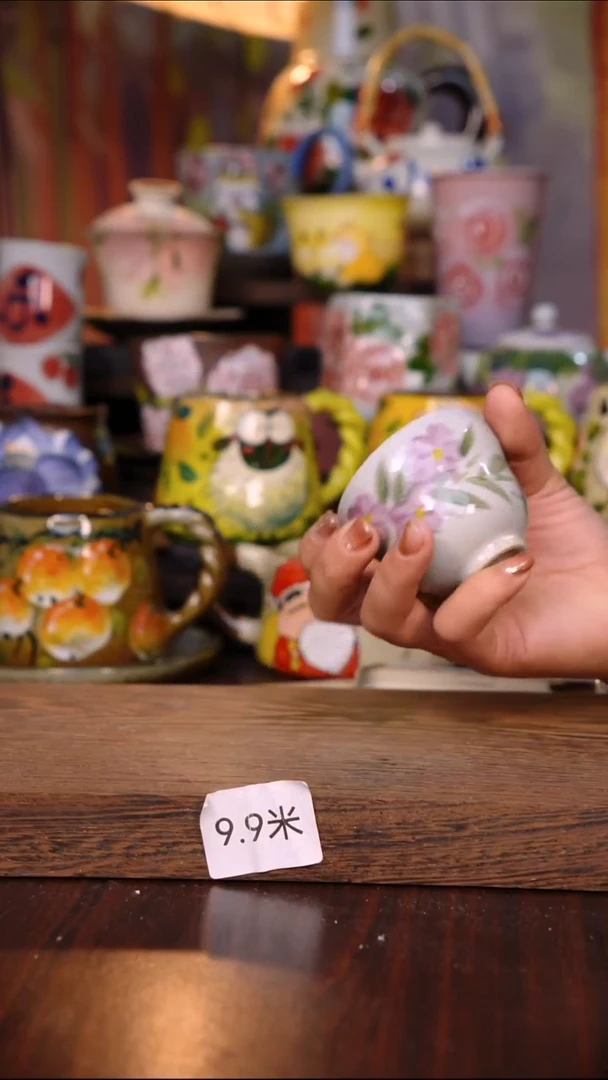 杯子陶泥垚手作 景德镇手工手绘陶瓷器物