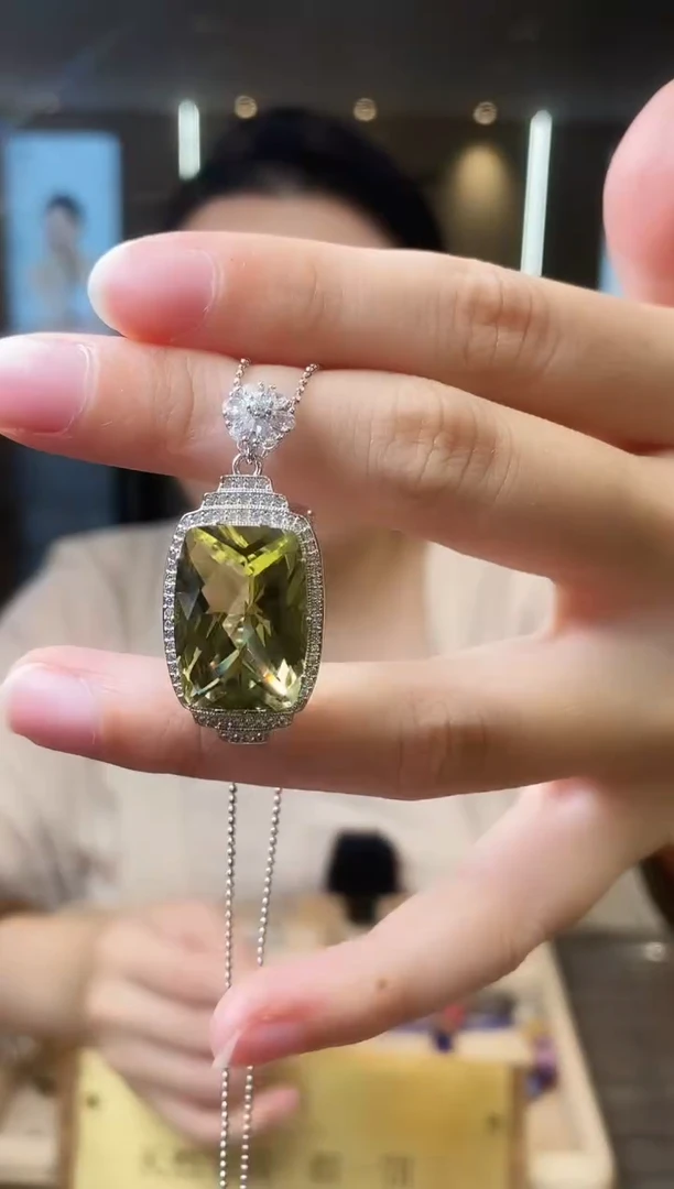 银S925镶嵌颈饰水晶13天然宝石