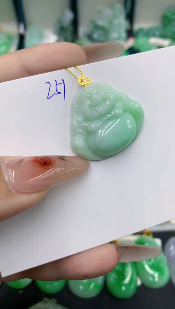 翡翠18K金镶嵌颈饰号链接111111111