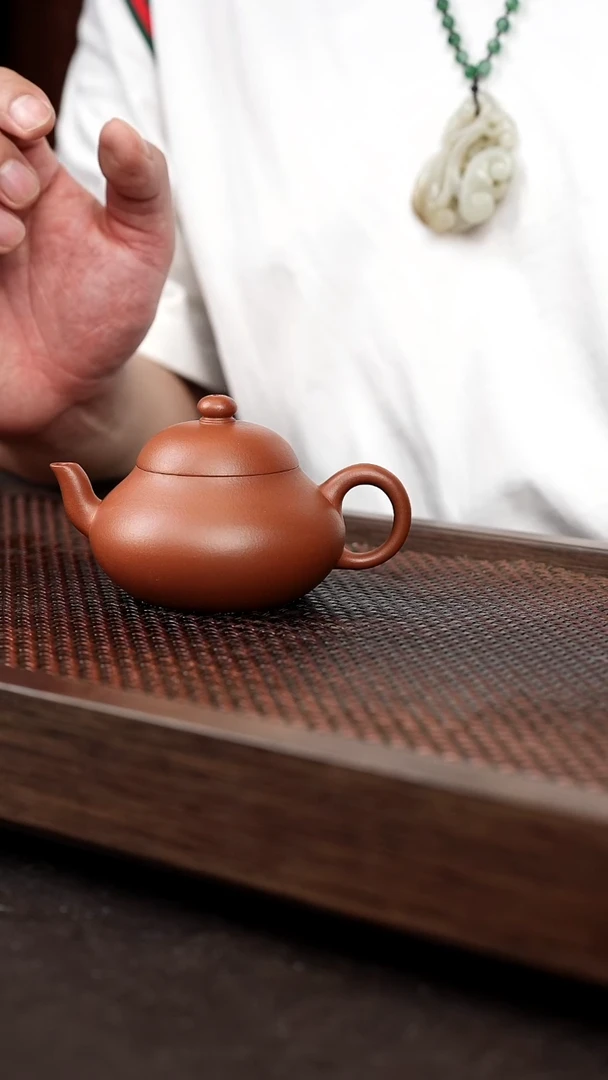 茶壶紫砂朱泥矮梨