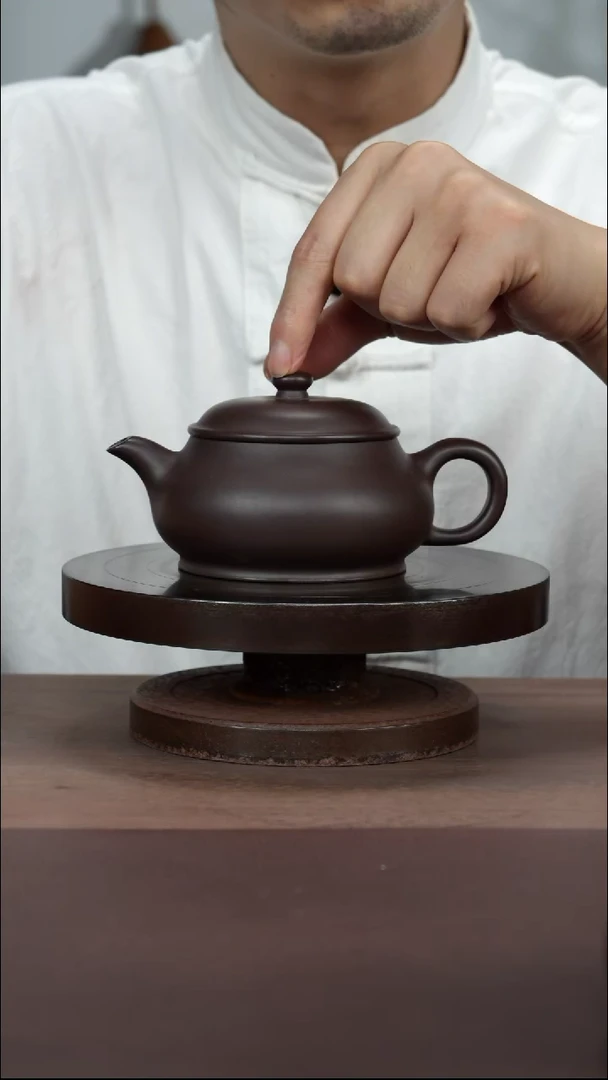 茶壶紫砂80目黑紫泥明炉