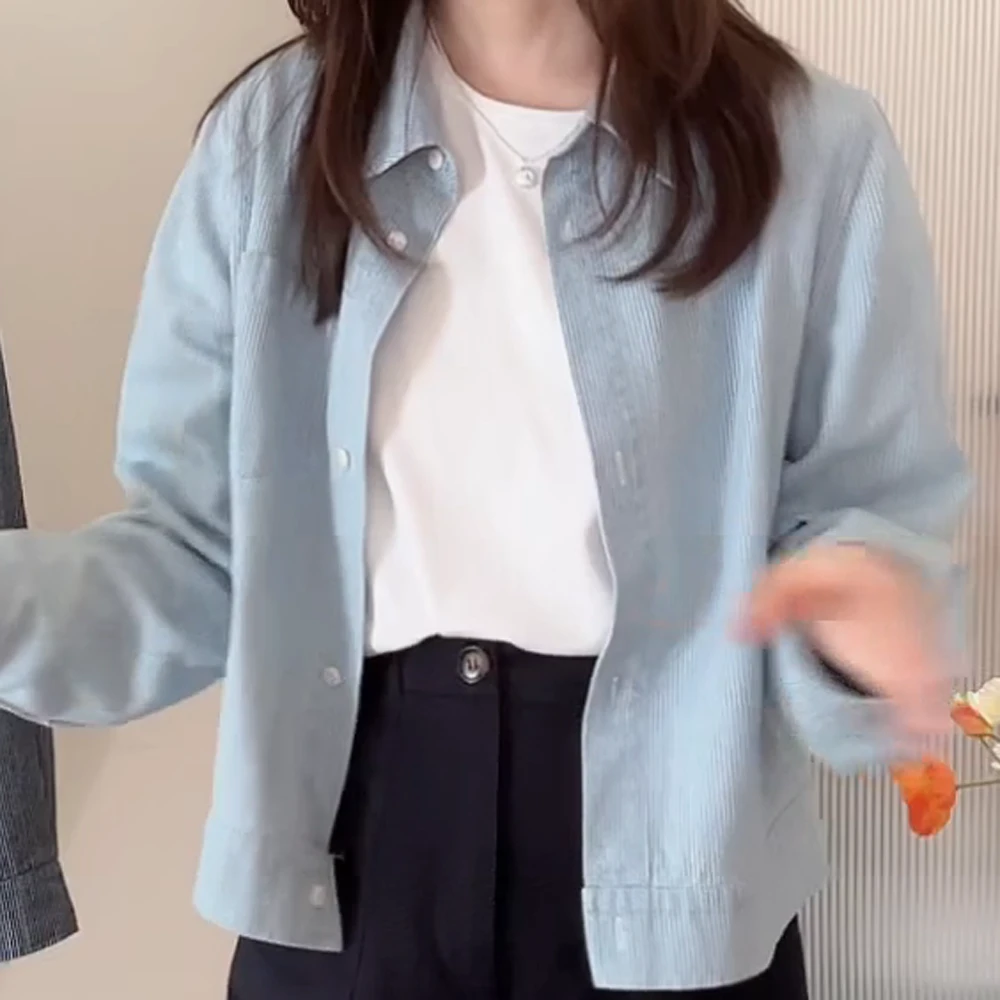 百搭小众韩版设计感休闲时尚衬衫长袖宽松纯色气质网红衬衣