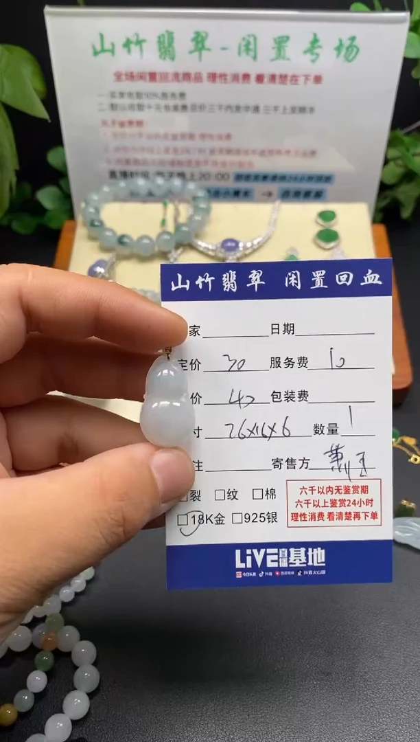 颈饰18K金镶嵌翡翠3002277