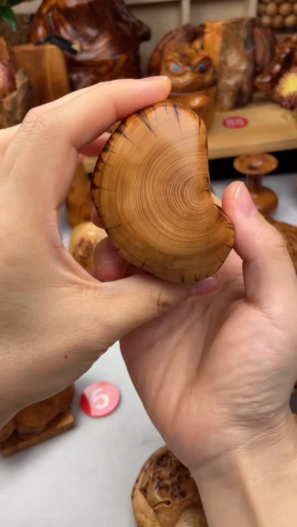 木太行崖柏陈化料精品虎皮纹理闻香把件