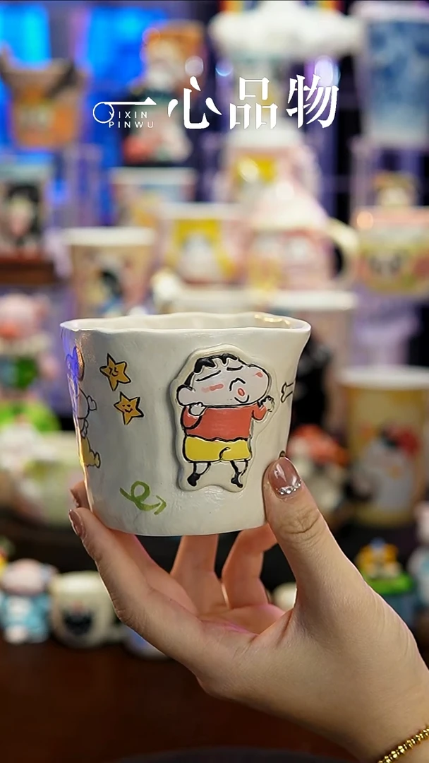 杯子瓷A383景德镇手工手绘杯子摆件