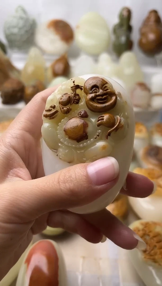 石材古青石棉纹正常不退换弥勒佛