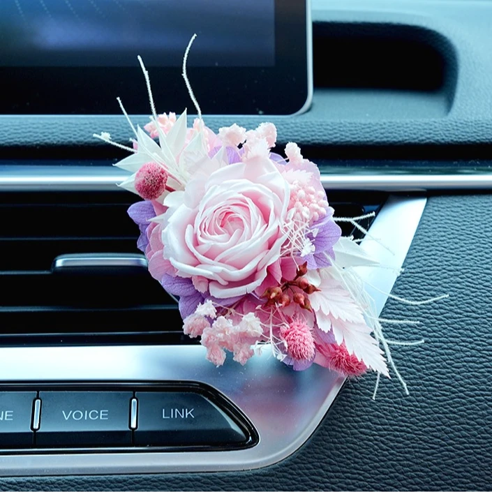 【车载香薰】永生玫瑰车载扩香器汽车内饰装饰空调出风口高级感香氛