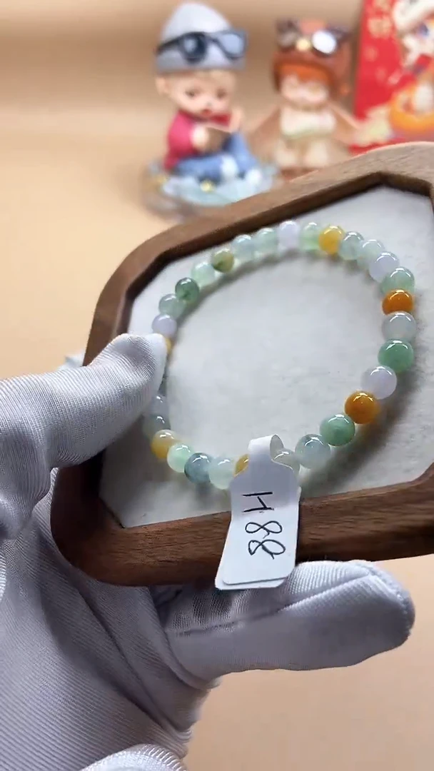 【闪购商品】翡翠手串未镶嵌天然翡翠A货H88