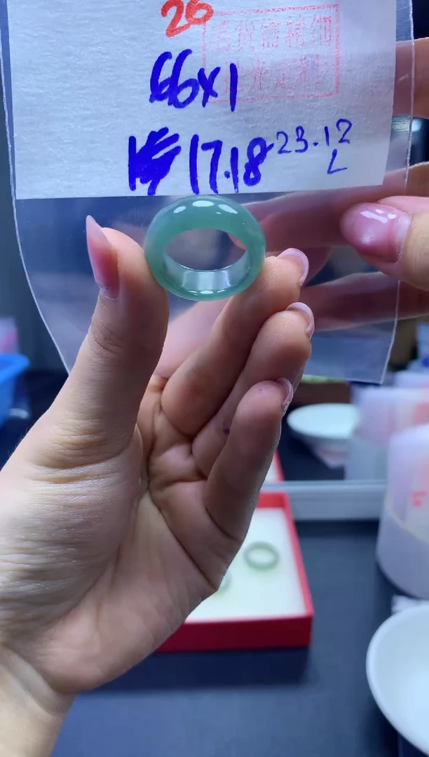 未镶嵌定制翡翠戒圈#66元-毛货需精细抛光