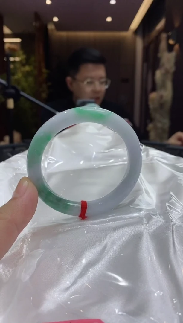 未镶嵌手镯翡翠5号天然翡翠手镯 圈口52-53