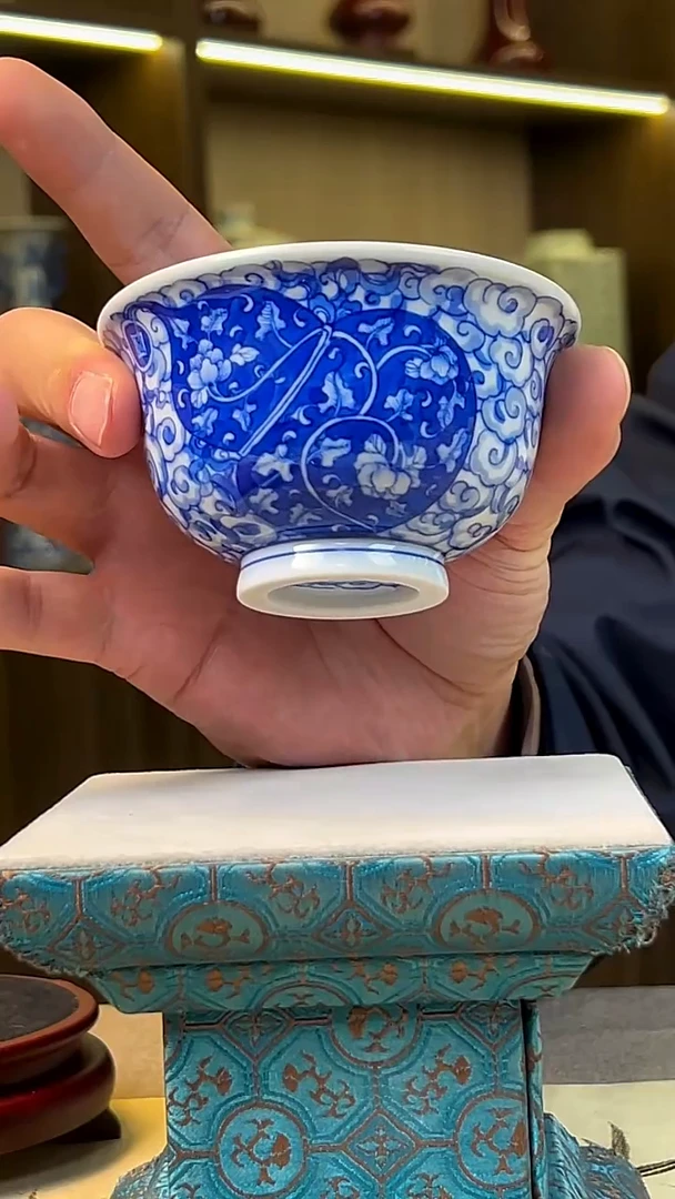瓷片景德镇毛仔柴窑杯