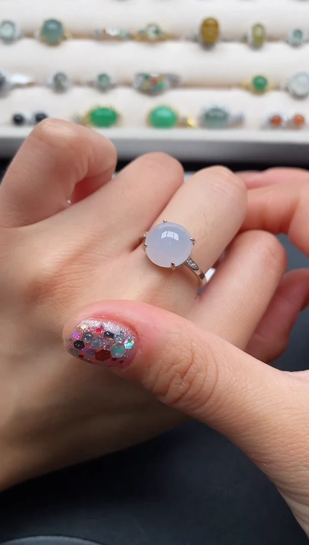 银S925镶嵌戒指翡翠555555555+4