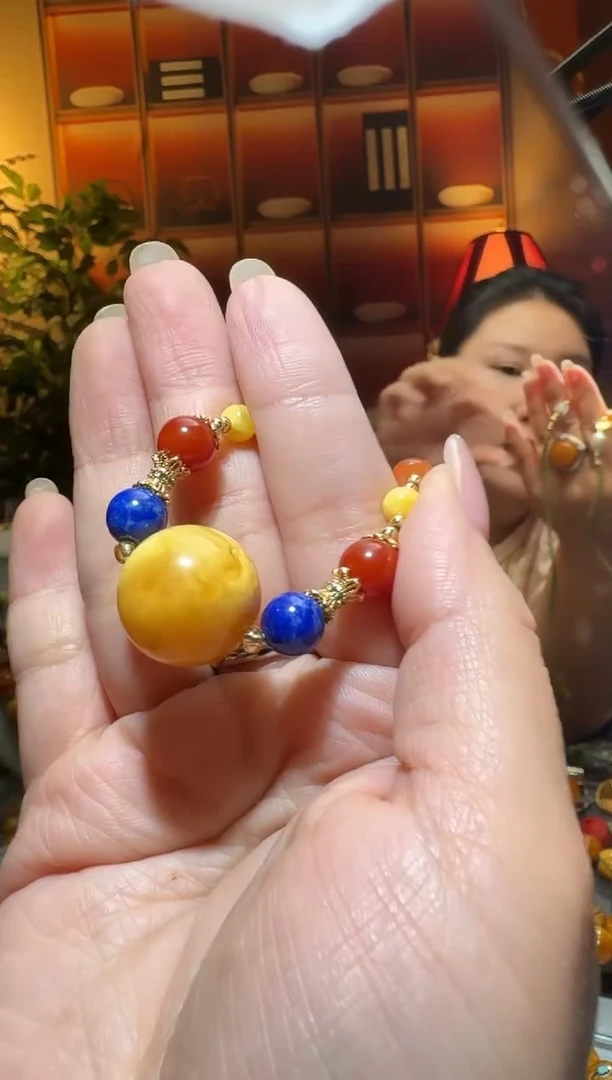 蜜蜡颈饰未镶嵌0829天然蜜蜡珠宝奇石全都保真