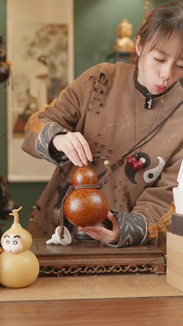 【闪购商品】261号精品天然大漆工艺防渗内胆酒葫芦~