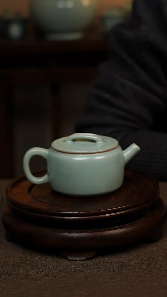 瓷片仿古天青全手工汉瓦200ml 微瑕 不带礼盒