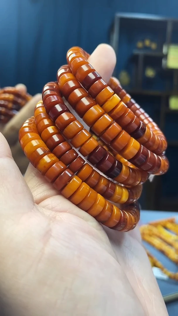 手串琥珀未镶嵌蜜蜡隔珠手串（多样性发其一）