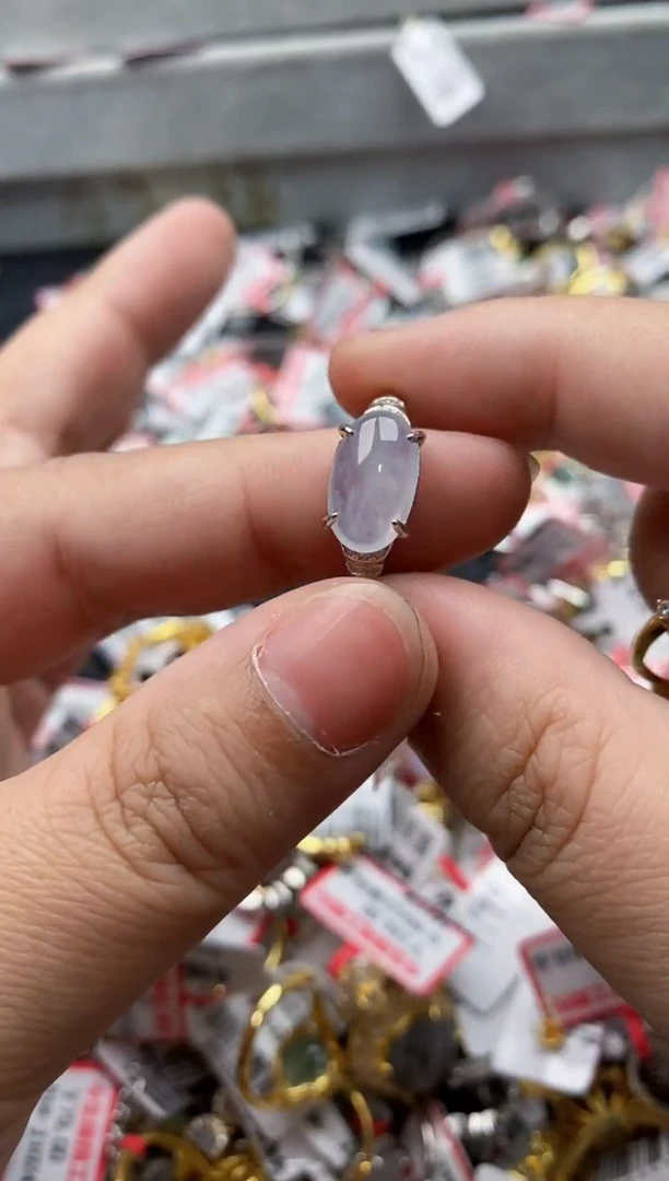 【闪购商品】翡翠戒指银S925镶嵌77777----1