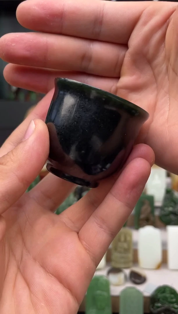 和田玉未镶嵌把件茶杯（多样性发货）