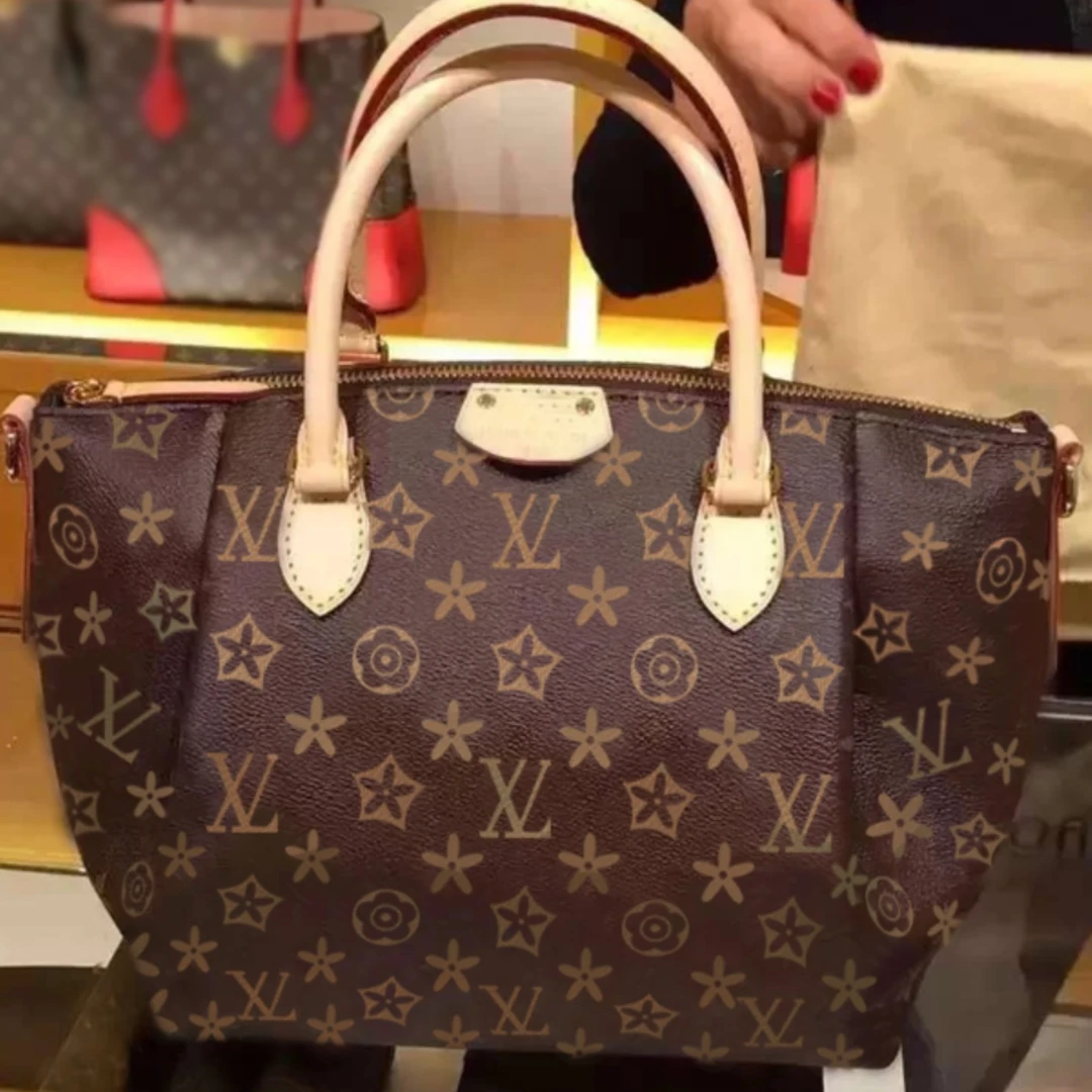 香港正品欧美专柜真皮老花饺子包时尚百搭复古女包单肩斜挎手提包