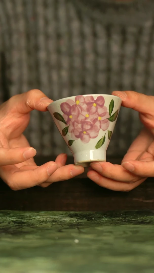 陶瓷青诗集手工手绘瓷器