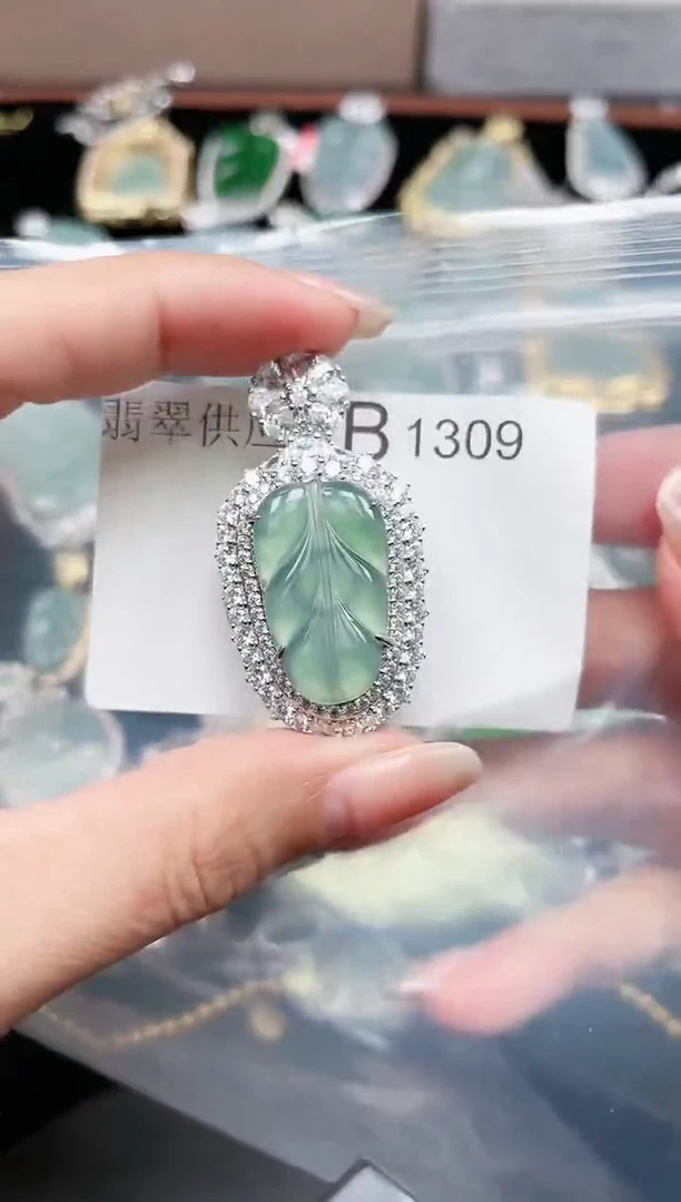 【闪购商品】翡翠颈饰未镶嵌1309赠皮绳