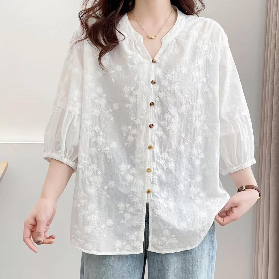 库存重工刺绣开衫女小衫百搭6639